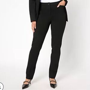 Susan Graver Black Straight Leg Pants